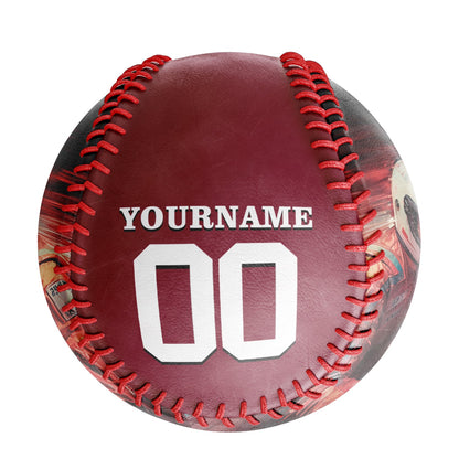 Custom Red American Motorcycle Club Photo Baseballs