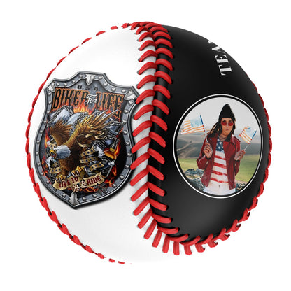 Custom Black Eagle Biker Photo Baseballs