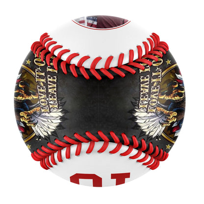 Custom White American Flag Eagle Photo Baseballs