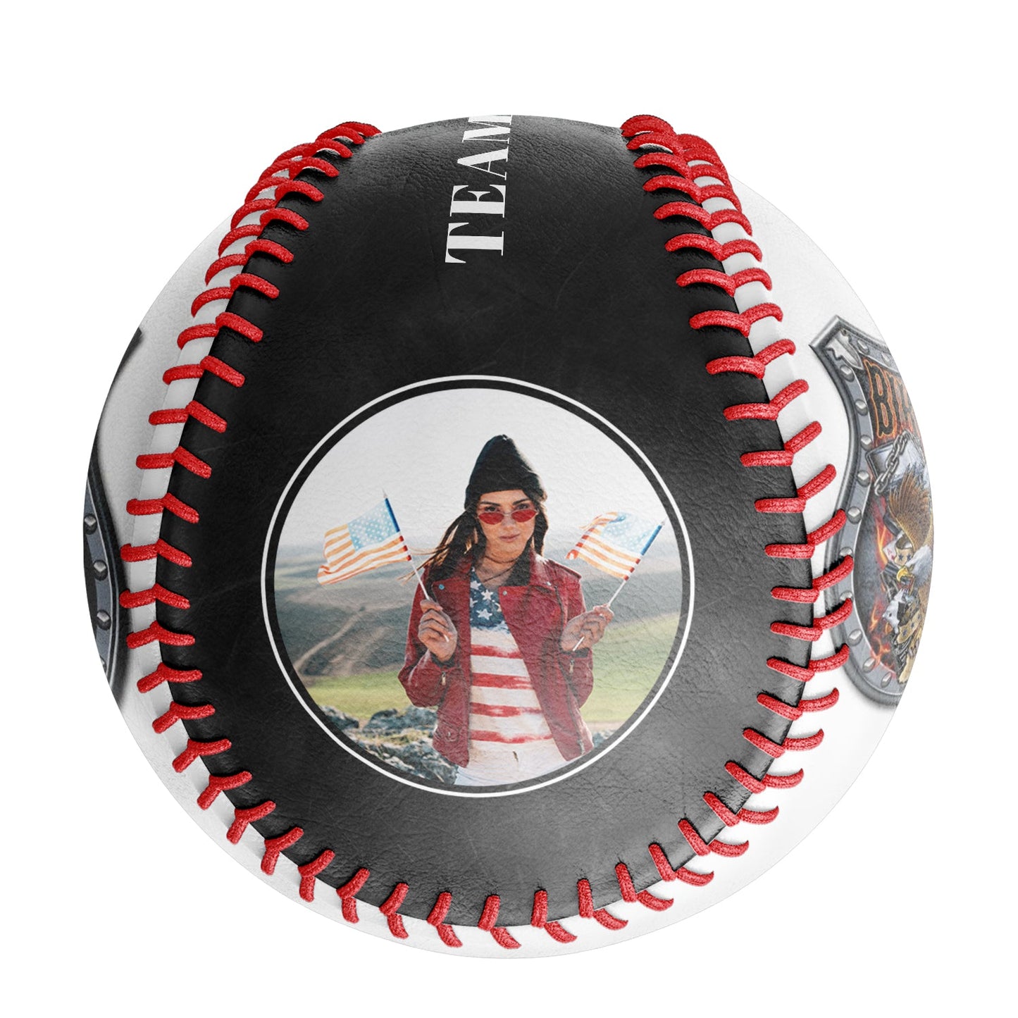 Custom Black Eagle Biker Photo Baseballs