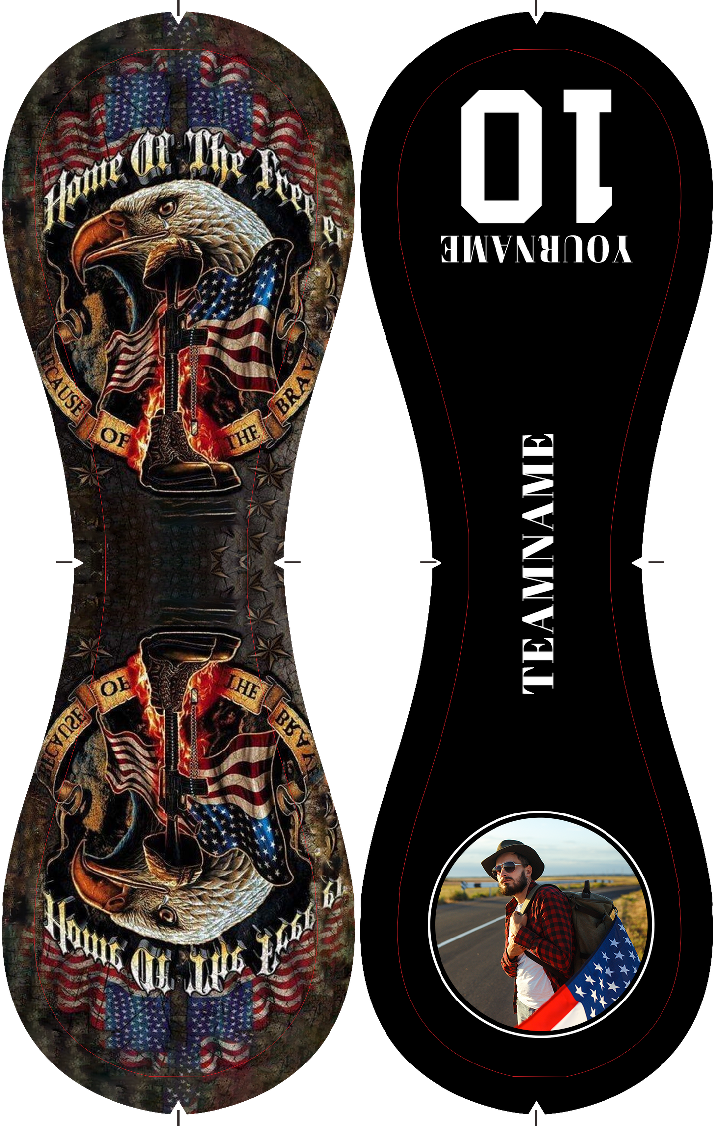 Custom Black American Flag Eagle Veterans Photo Baseballs