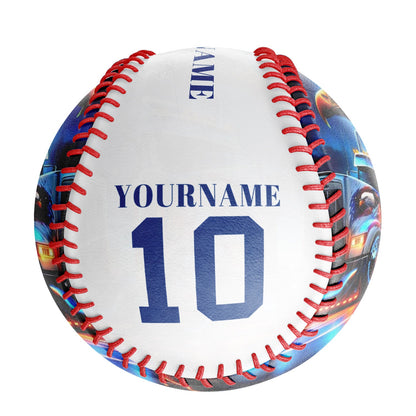 Custom White American Flag Eagle Truck Photo Baseballs