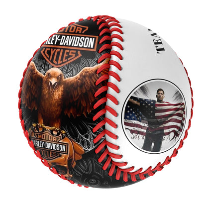 Custom White Eagle Skull Photo Baseballs