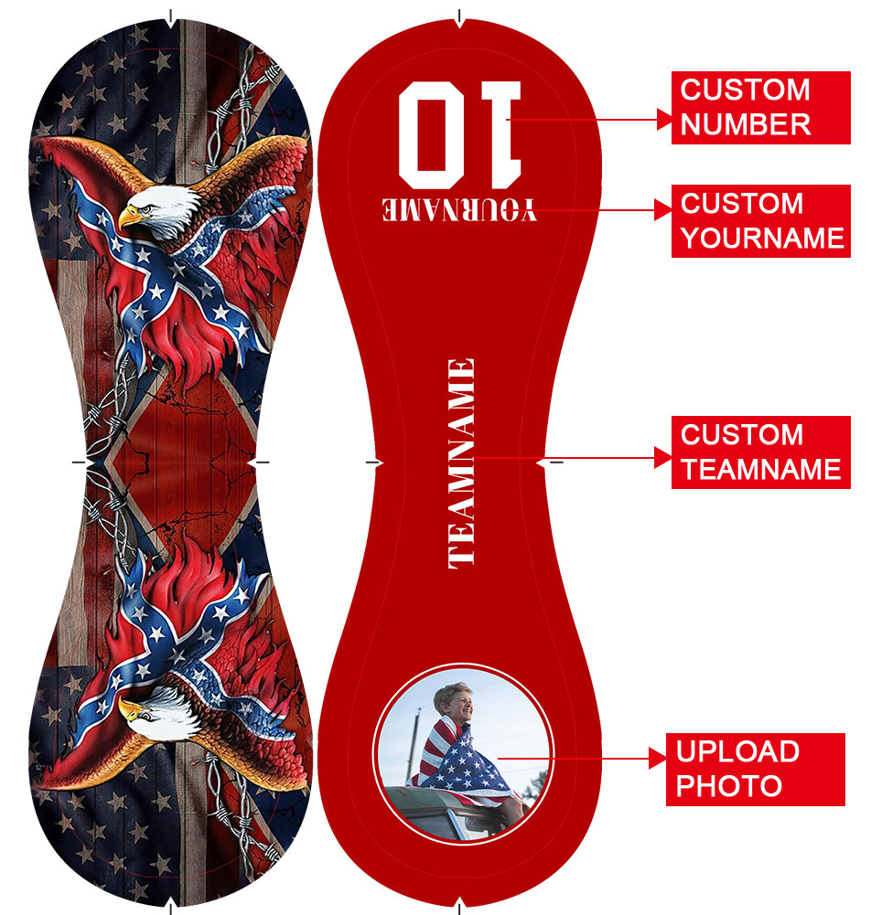 Custom Red American Flag Eagle Photo Baseballs