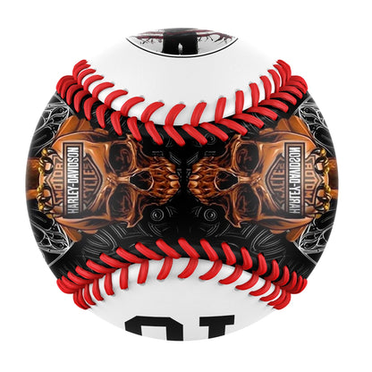 Custom White Eagle Skull Photo Baseballs