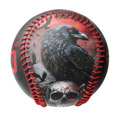 Custom Black Eagle Skull Halloween Photo Baseballs