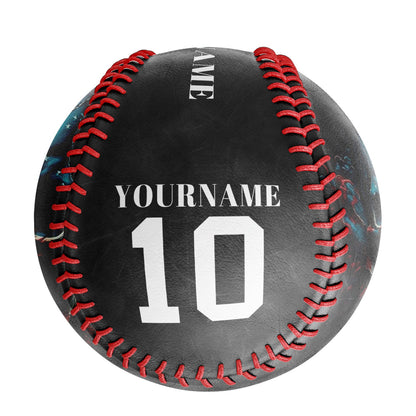 Custom Black American Flag Skull Photo Baseballs