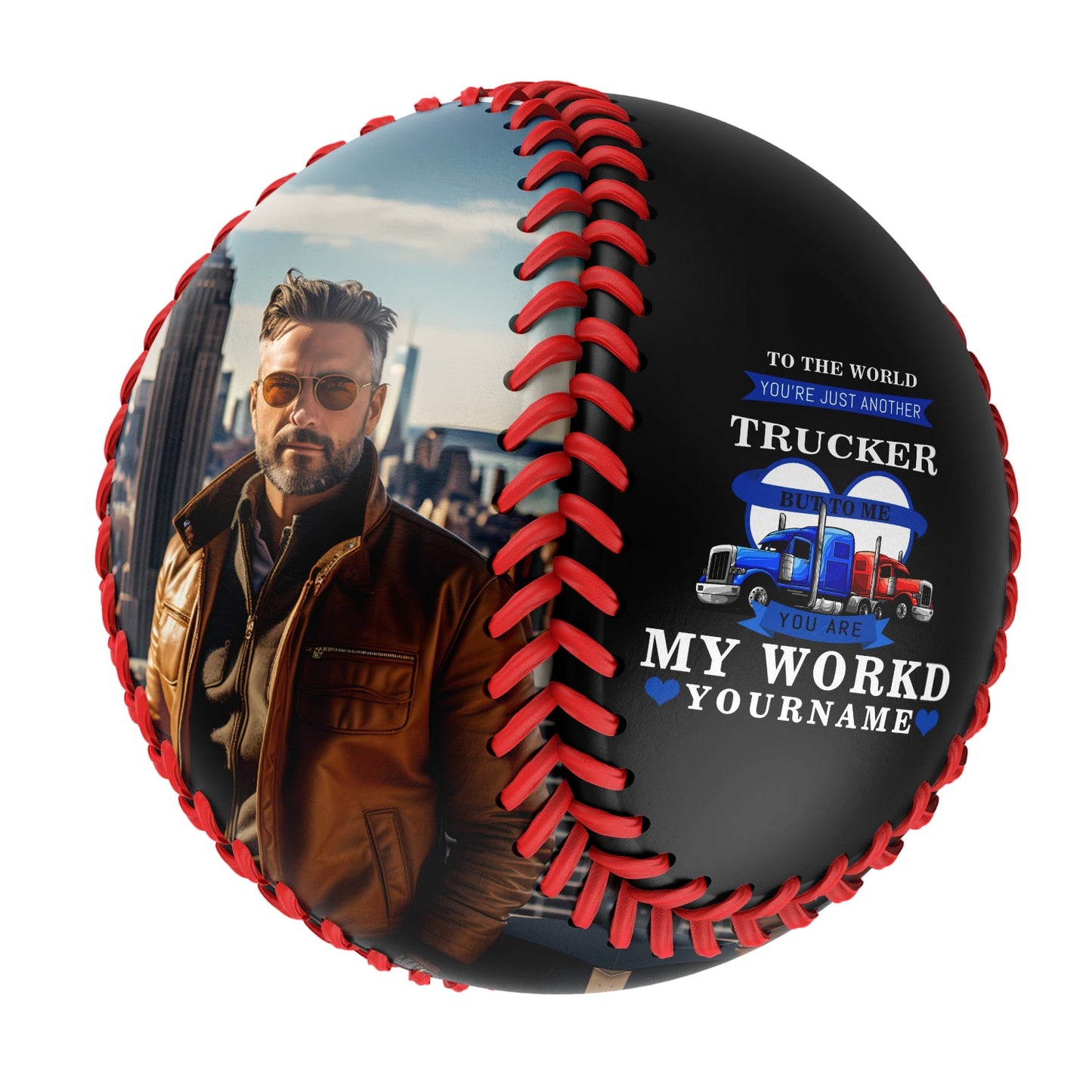 Custom Black Truck Photo Baseballs