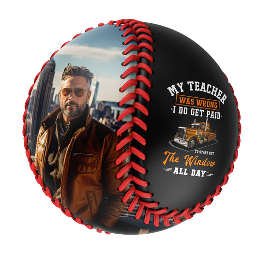 Custom Black Truck Photo Baseballs