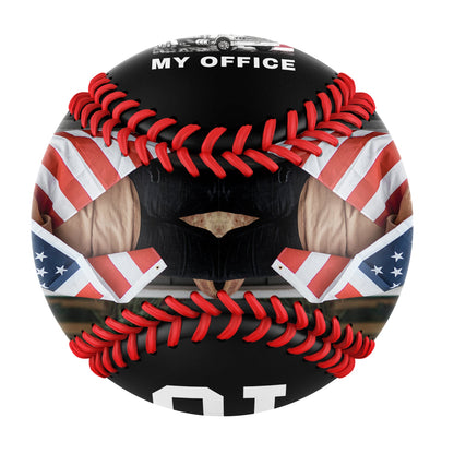 Custom Black I'll Be in My Office Truck Photo Baseballs