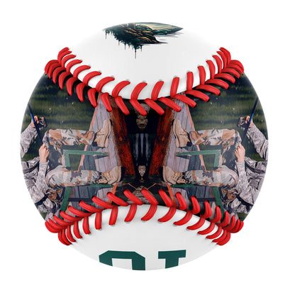 Personalized White Fishing Photo Baseballs