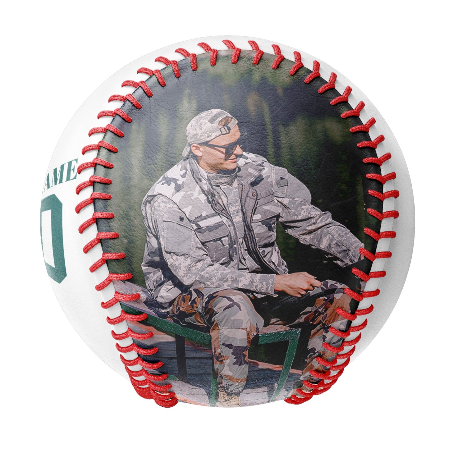 Personalized White Fishing Photo Baseballs