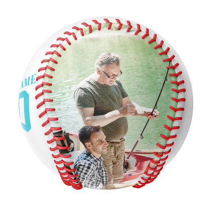 Personalized White Fishing Club Photo Baseballs