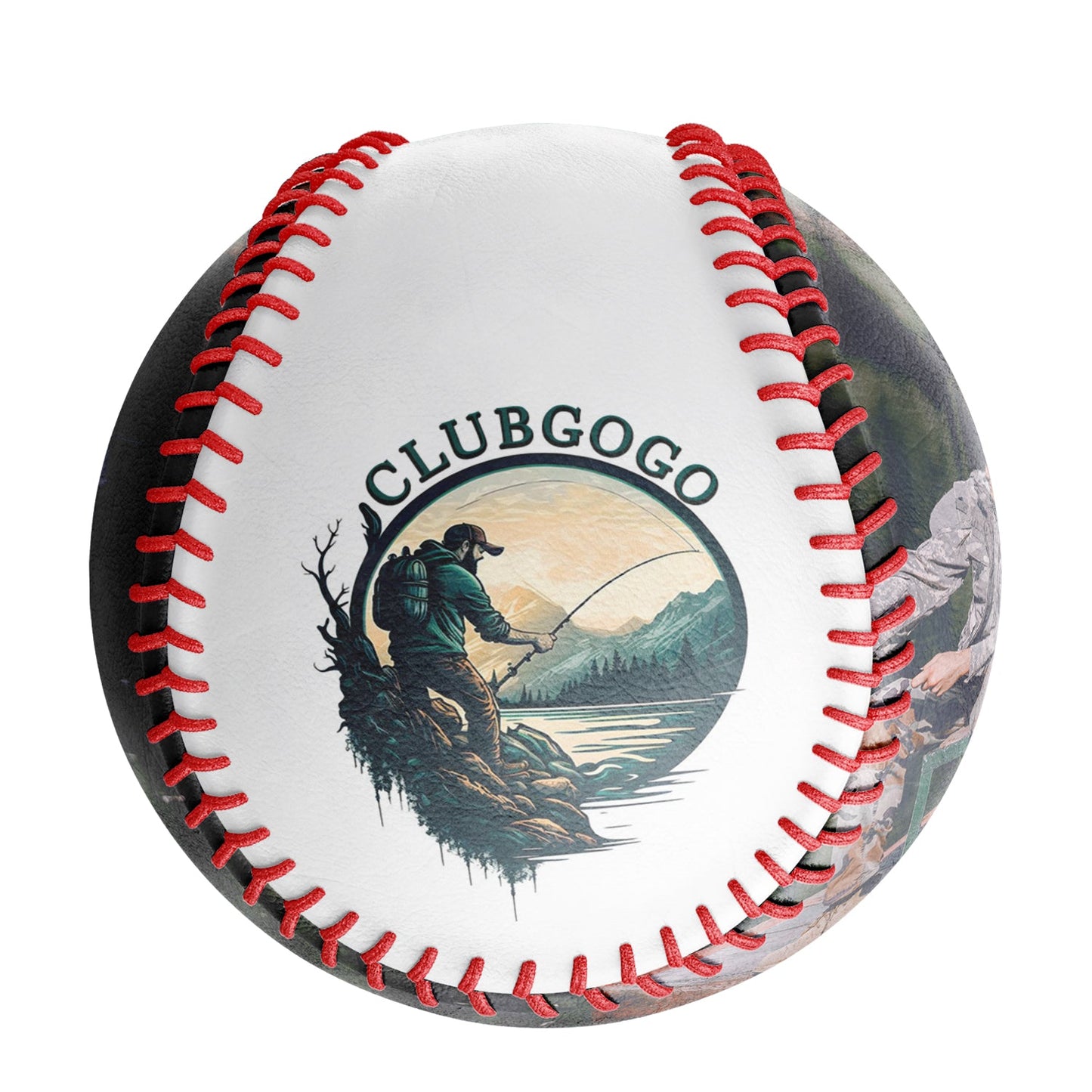 Personalized White Fishing Photo Baseballs