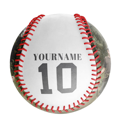 Personalized White Bruh Fishing Photo Baseballs