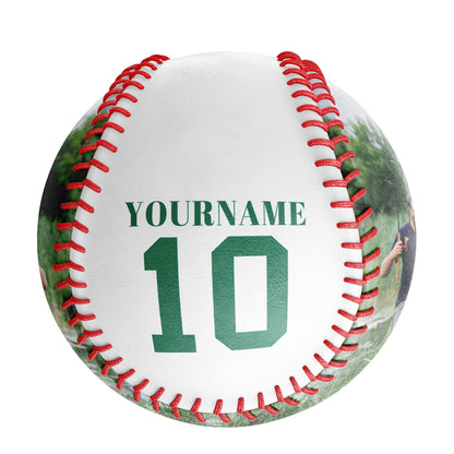 Personalized White Skull Fishing Photo Baseballs