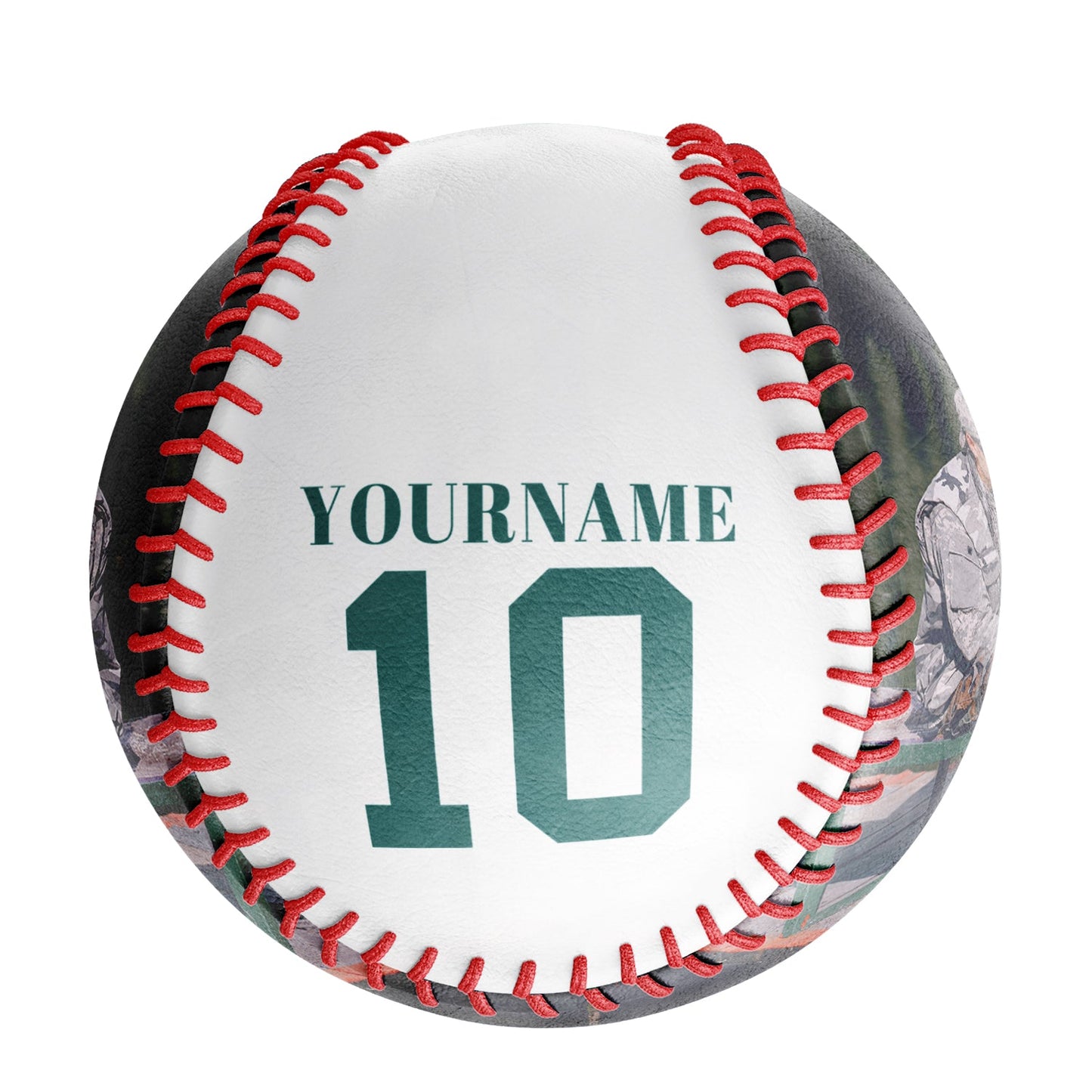 Personalized White Fishing Photo Baseballs