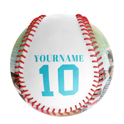 Personalized White Fishing Club Photo Baseballs