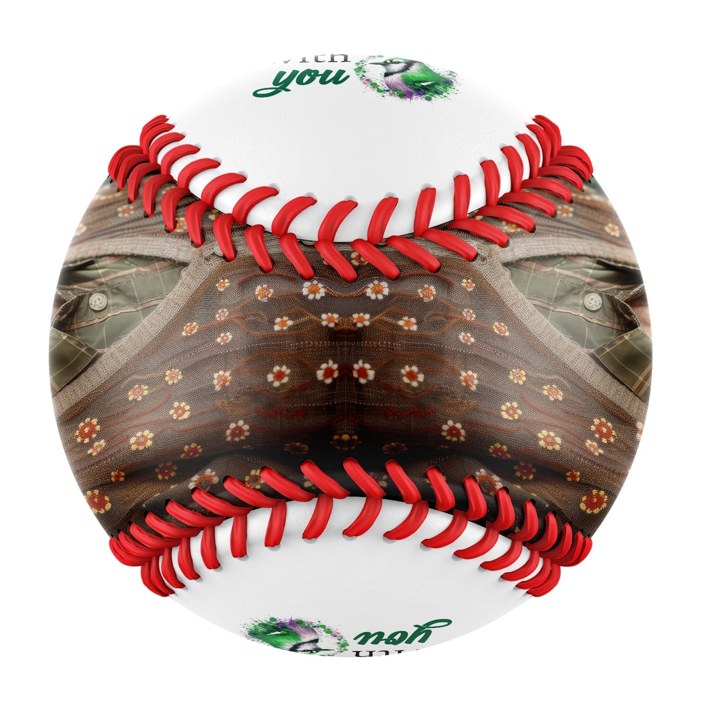 Personalized White Memorial Photo Baseballs