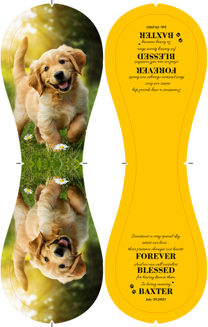 Personalized Yellow Dog Pet Memorial Photo Baseballs