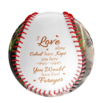 Personalized White Cat Pet Memorial Photo Baseballs