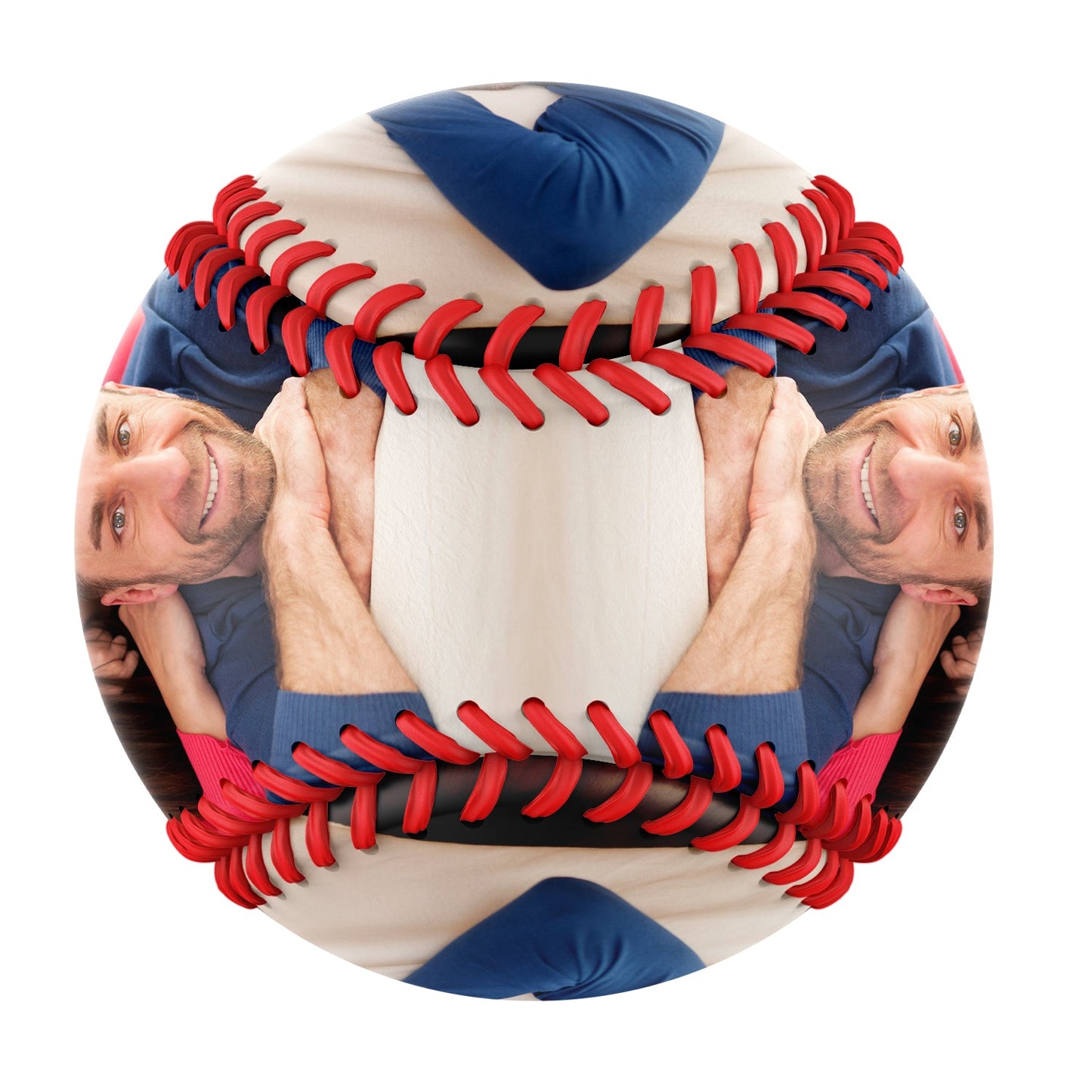 Personalized 2 Family Photo Baseballs