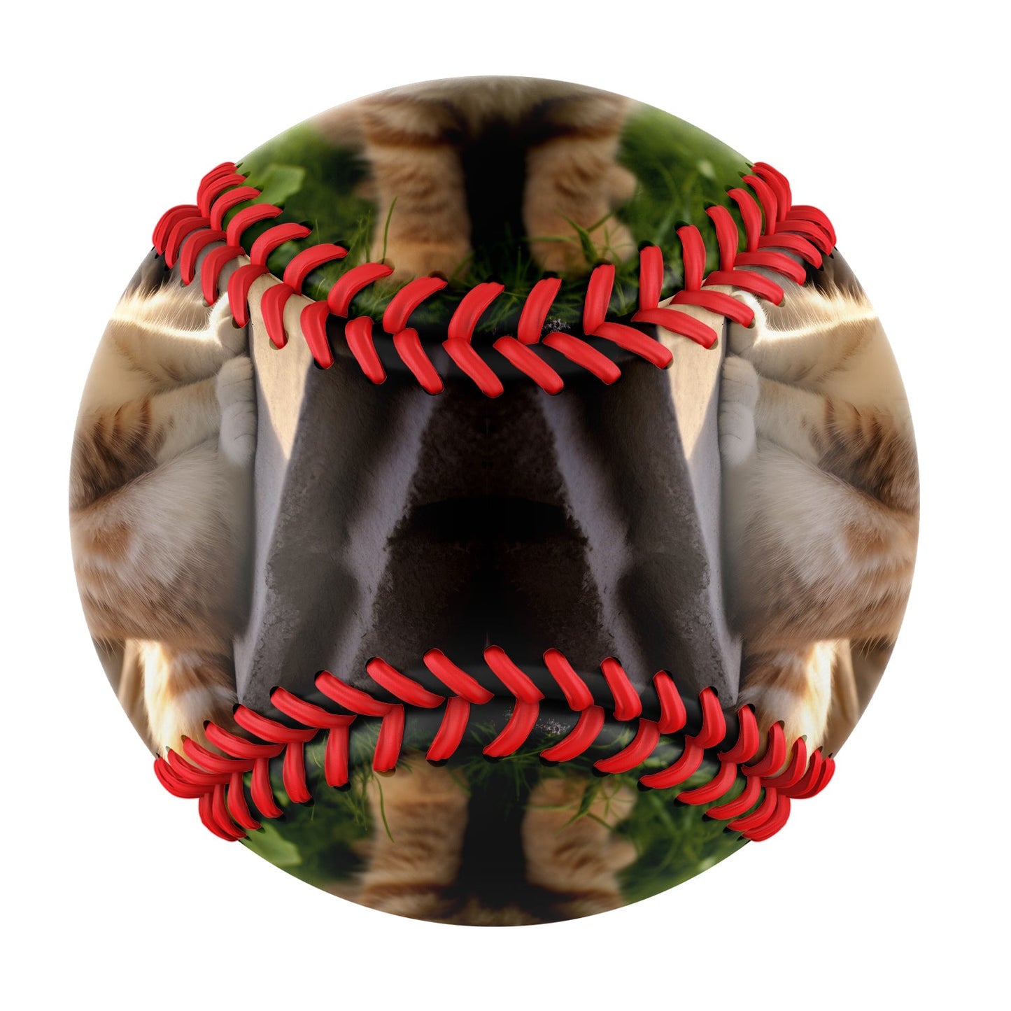 Personalized 2 Pet Cat Photo Baseballs