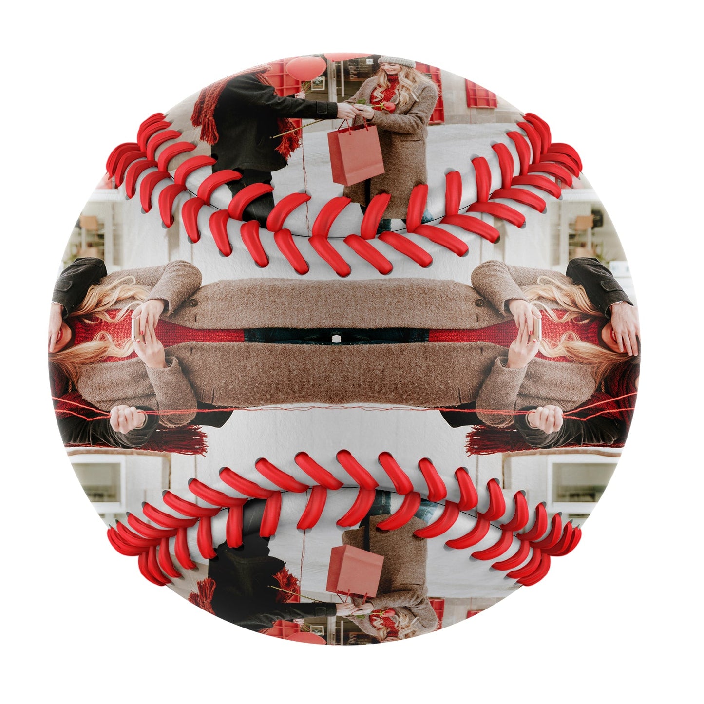 Personalized 2 Valentine's Day Photo Baseballs