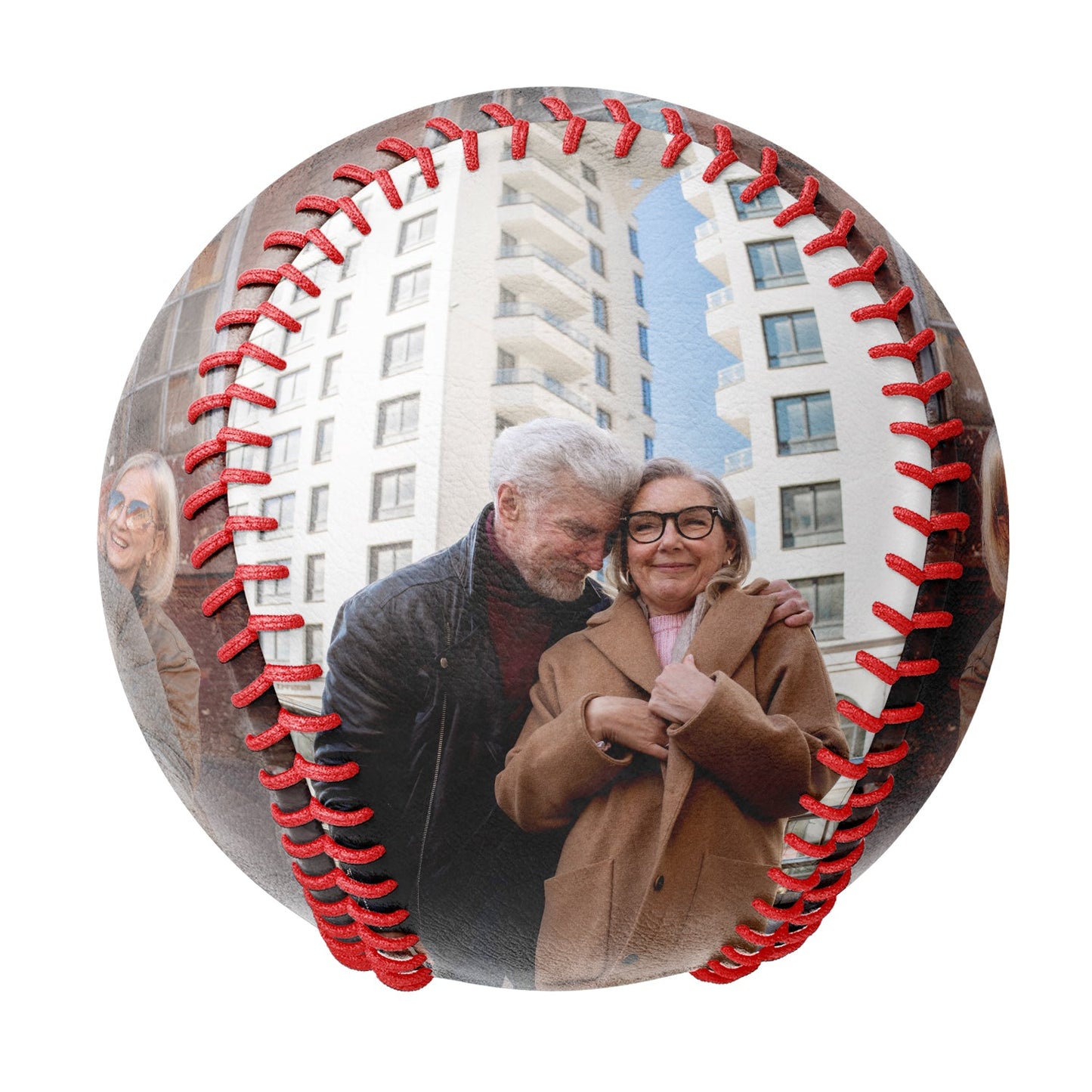 Personalized 2 Grandparents Valentine's Day Photo Baseballs