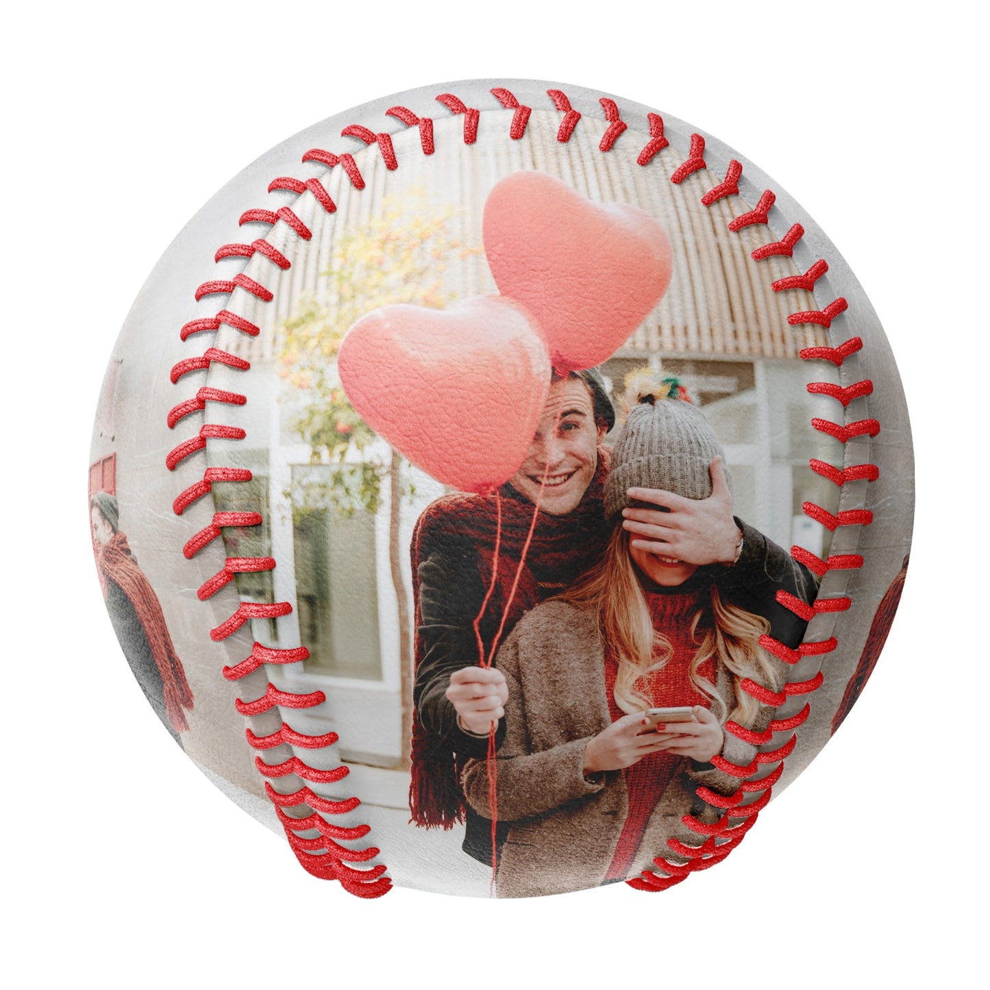 Personalized 2 Valentine's Day Photo Baseballs