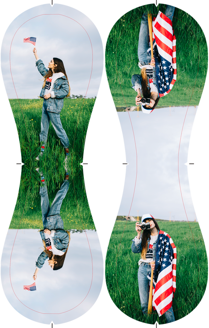 Personalized 2 Wife Girlfriend Family American Flag Photo Baseballs