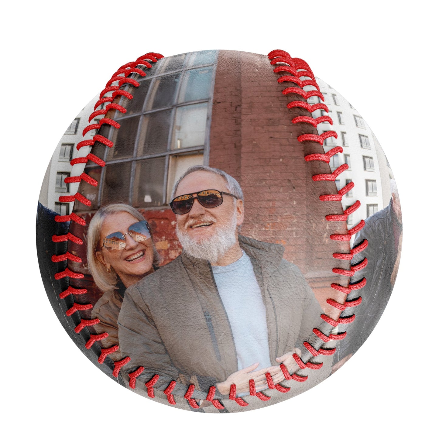 Personalized 2 Grandparents Valentine's Day Photo Baseballs