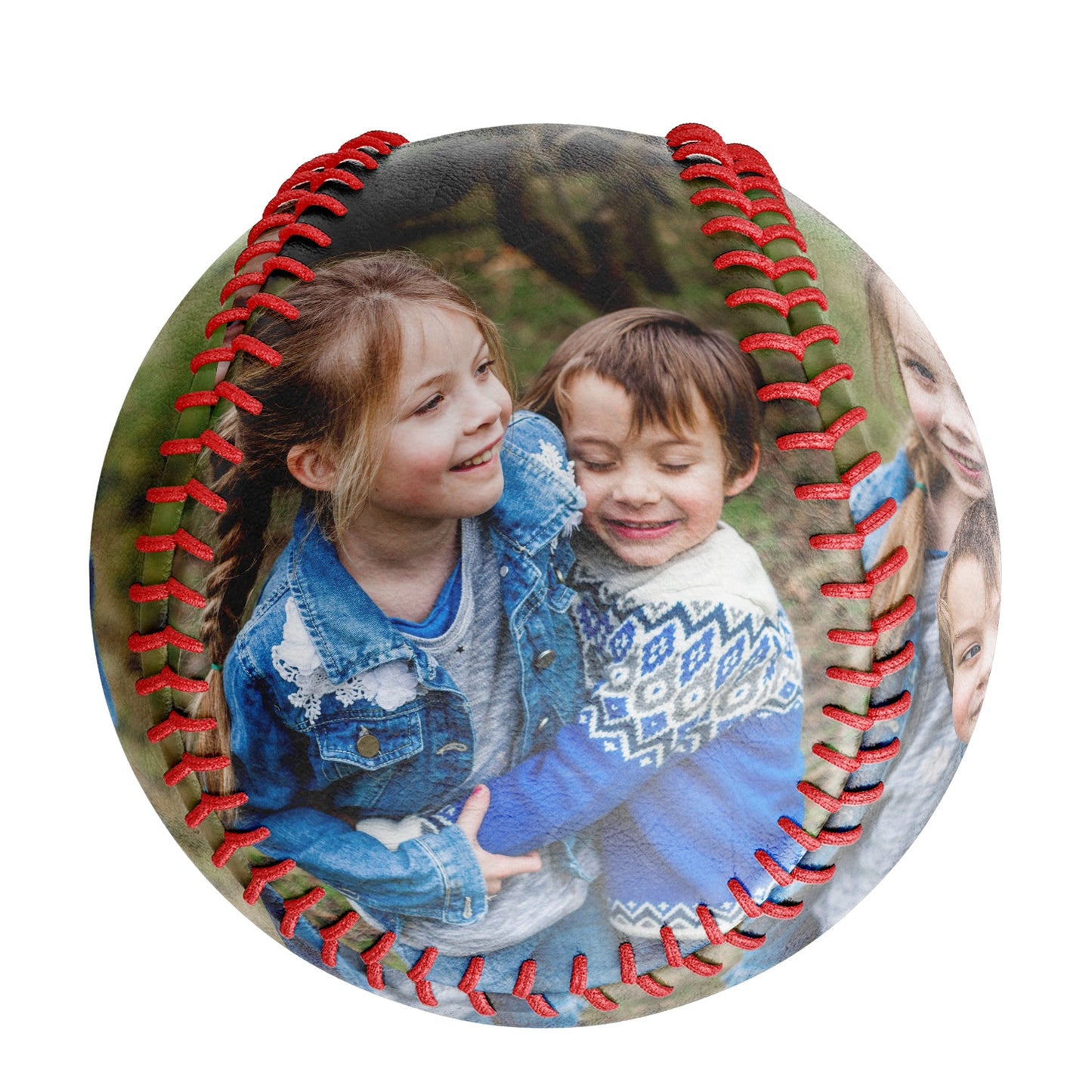 Personalized 2 Family Photo Baseballs