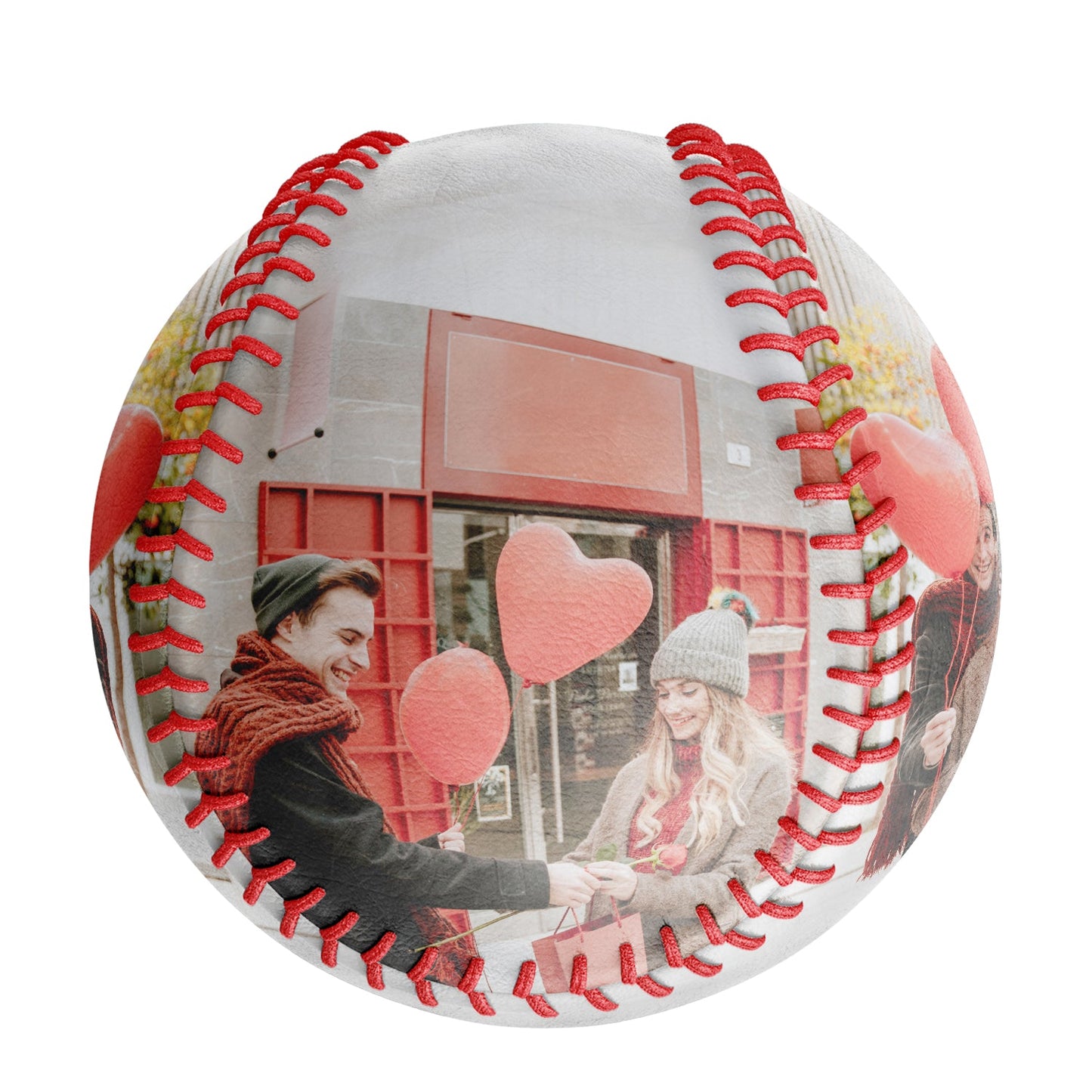 Personalized 2 Valentine's Day Photo Baseballs