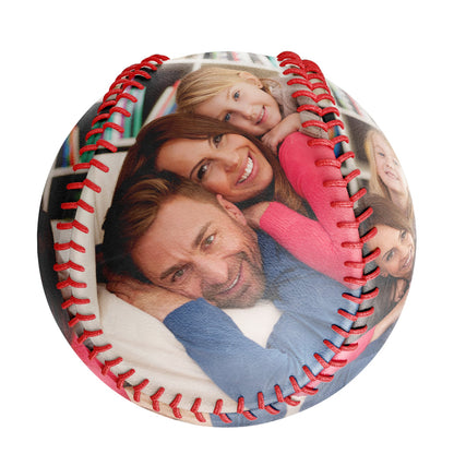 Personalized 2 Family Photo Baseballs