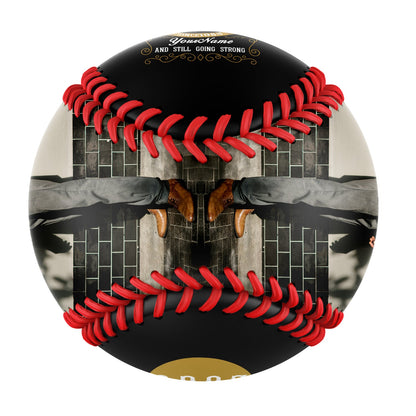 Personalized Black Memorial Photo Baseballs