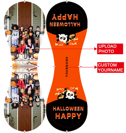 Custom Orange Happy Halloween Pumpkin Ghost Photo Baseballs