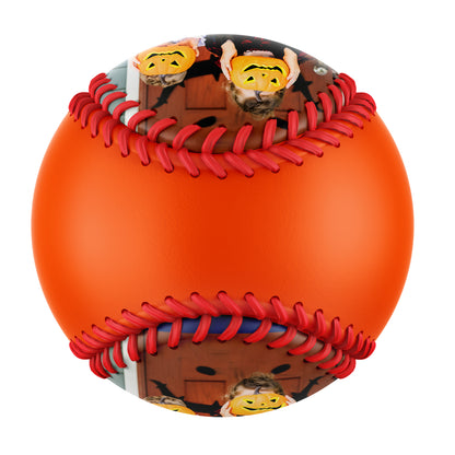 Custom Orange Happy Halloween Pumpkin Photo Baseballs