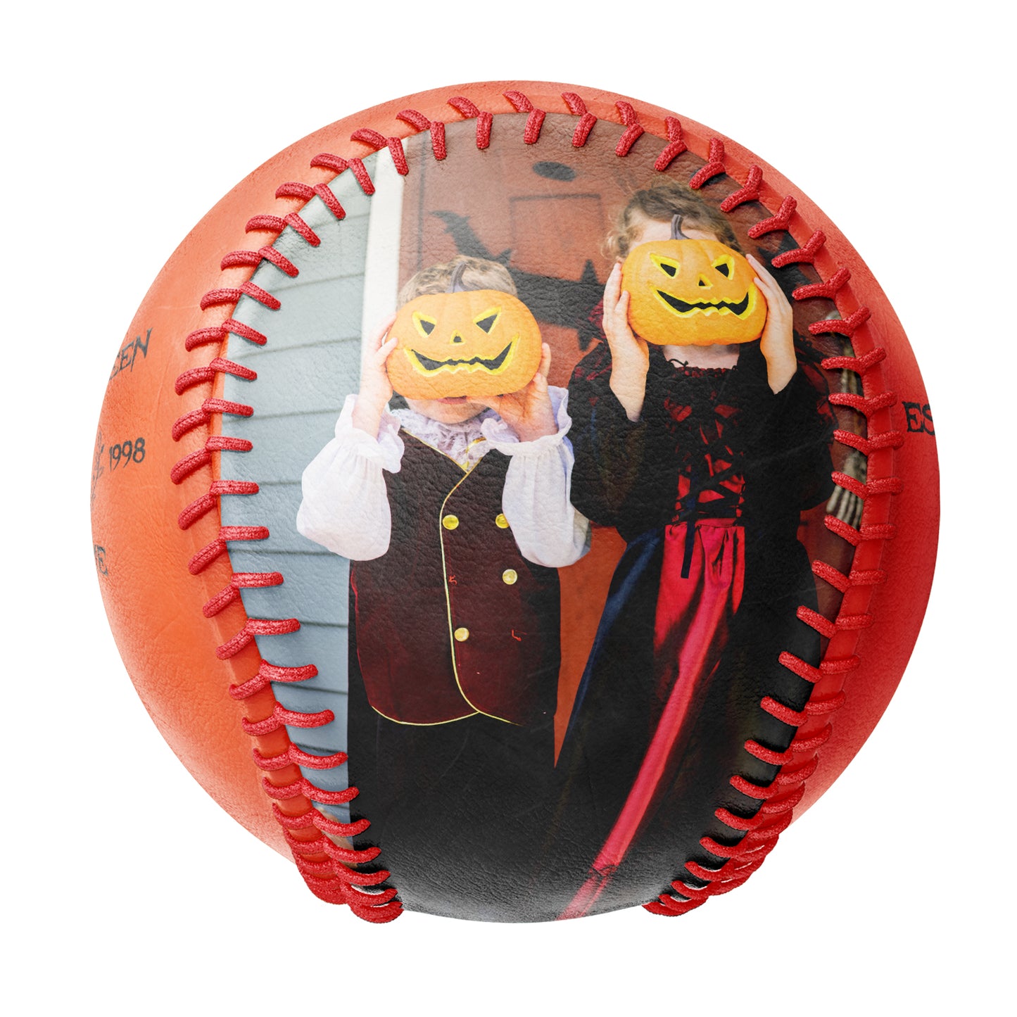 Custom Orange Happy Halloween Pumpkin Photo Baseballs