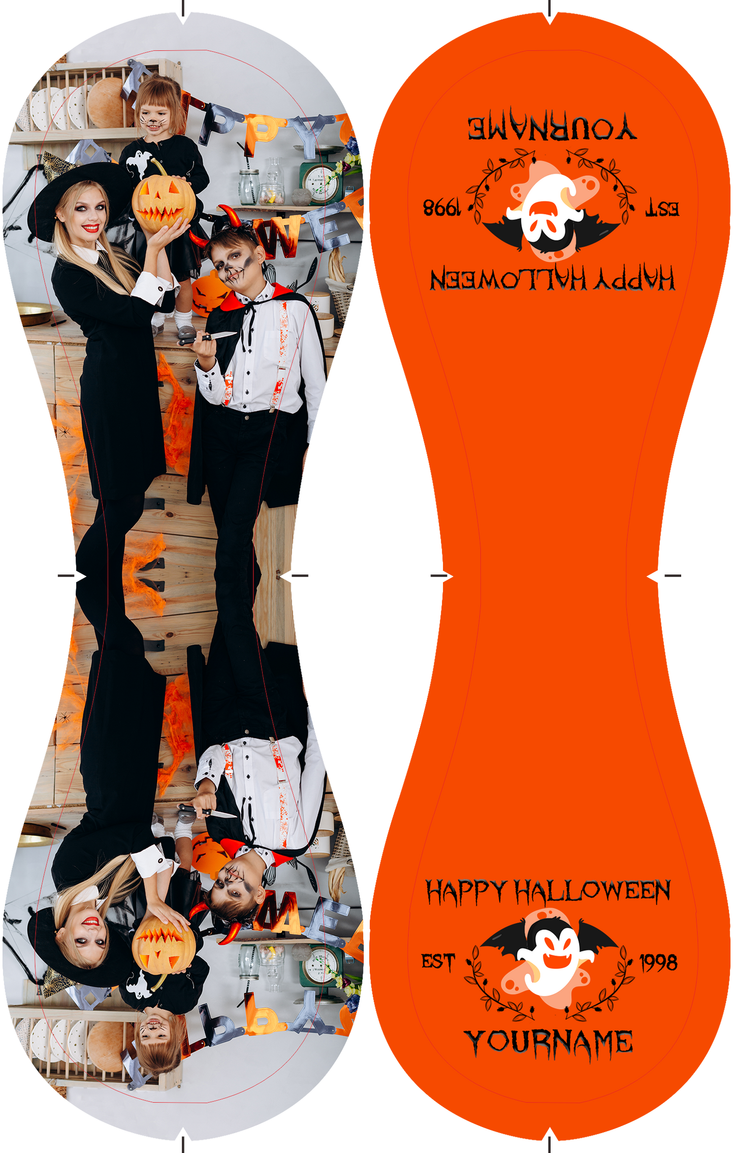 Custom Orange Happy Halloween Ghost Photo Baseballs