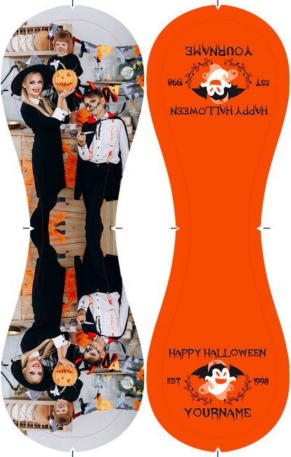 Custom Orange Happy Halloween Ghost Photo Baseballs