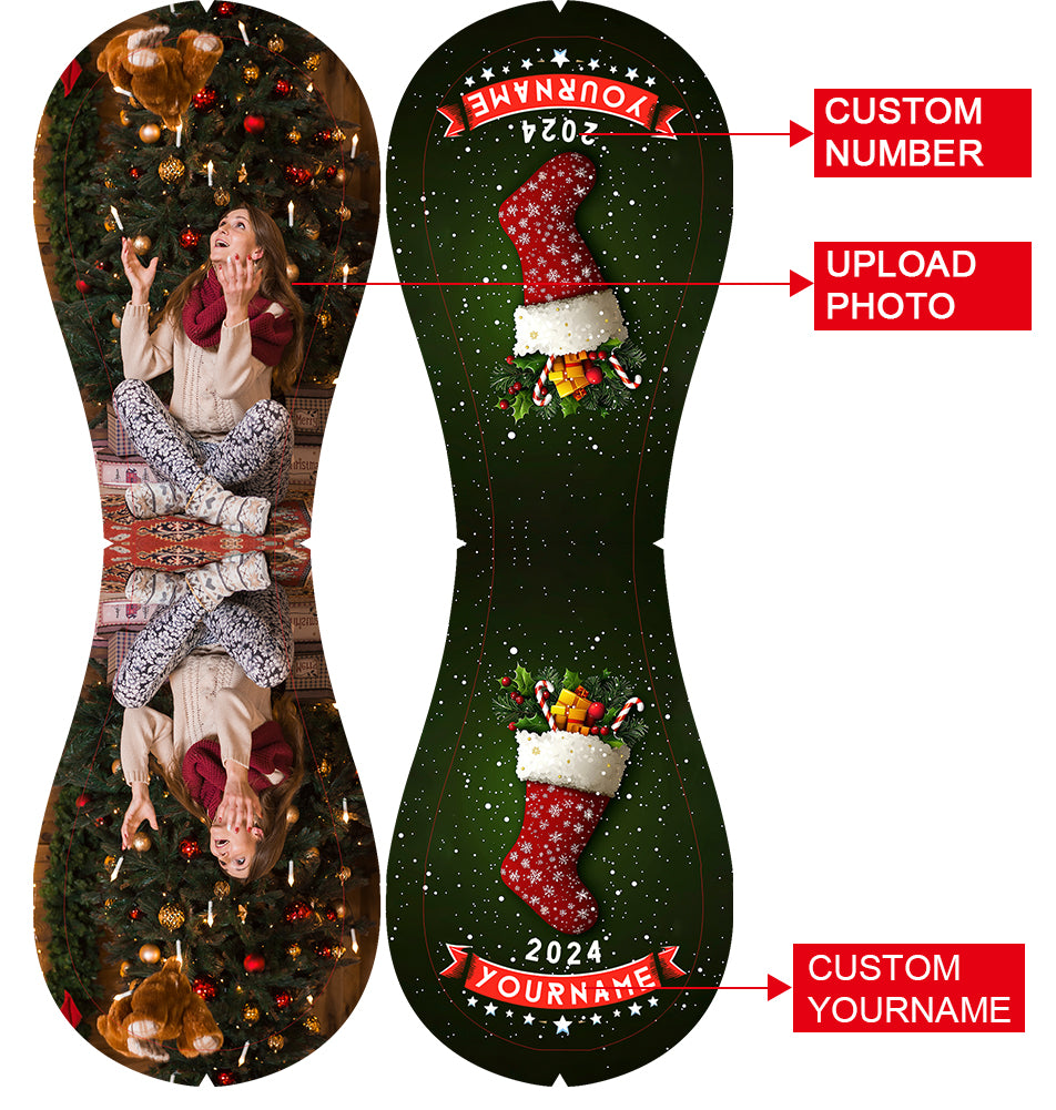 Custom Christmas Socks Gift Photo Baseballs