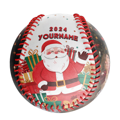 Custom Christmas Santa Claus Gift Photo Baseballs