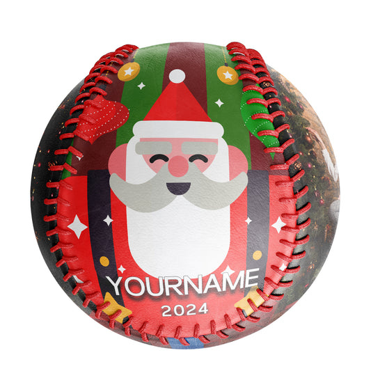 Custom Christmas Santa Claus Photo Baseballs