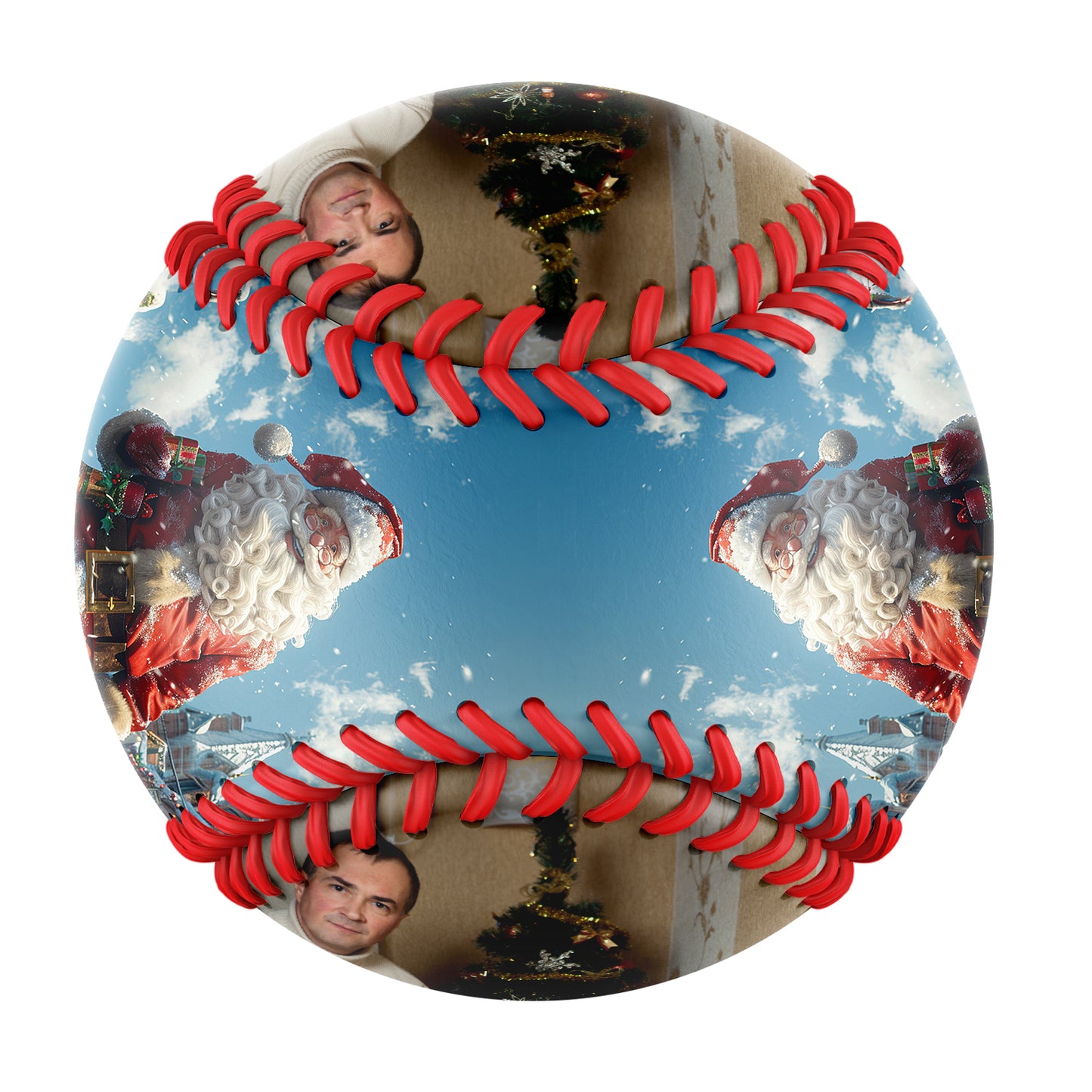 Custom Christmas Santa Claus Photo Baseballs