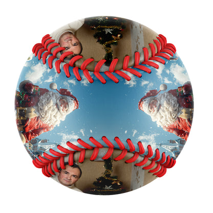 Custom Christmas Santa Claus Photo Baseballs