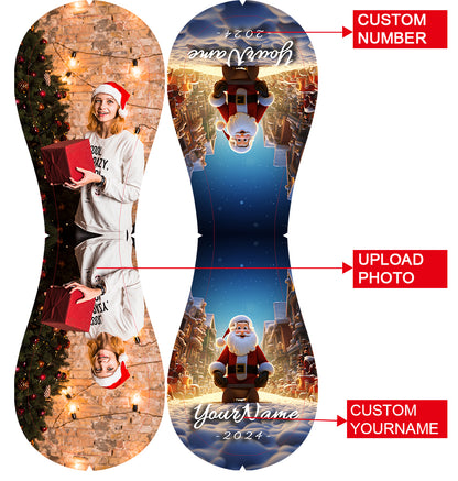 Custom Merry Christmas Santa Claus Snow Photo Baseballs