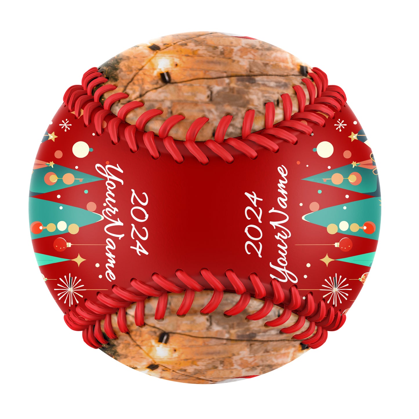 Custom Merry Christmas Santa Claus Gift Photo Baseballs