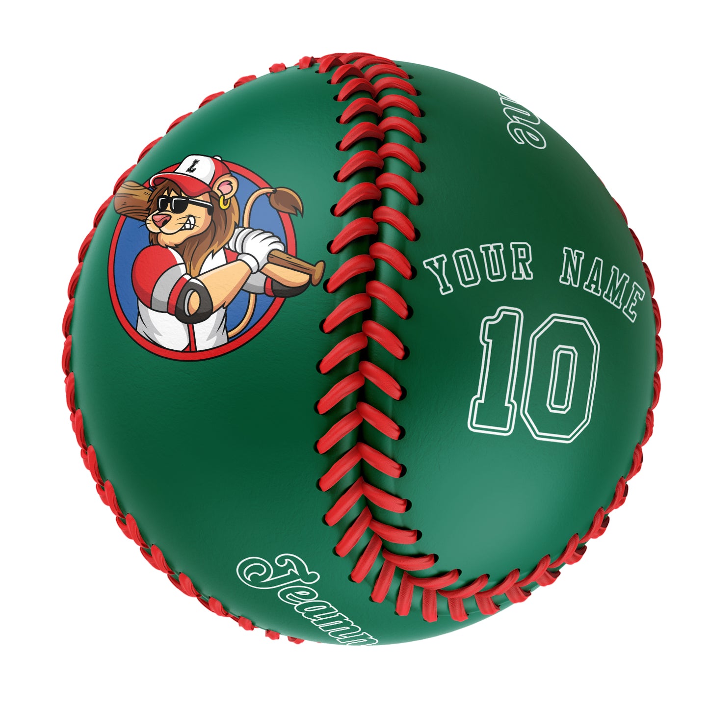 Custom Kelly Green Leather Kelly Green Authentic Baseballs