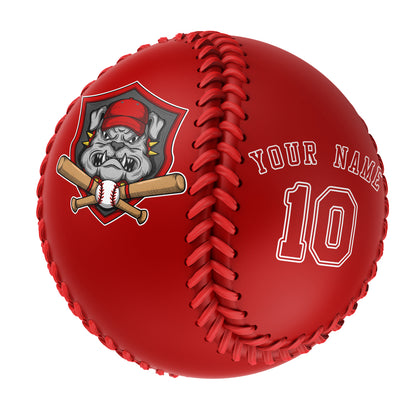 Custom Red Leather Red Authentic Baseballs